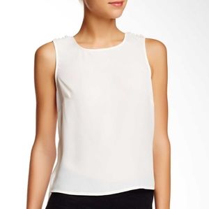 Whisper White Beaded Tank Top